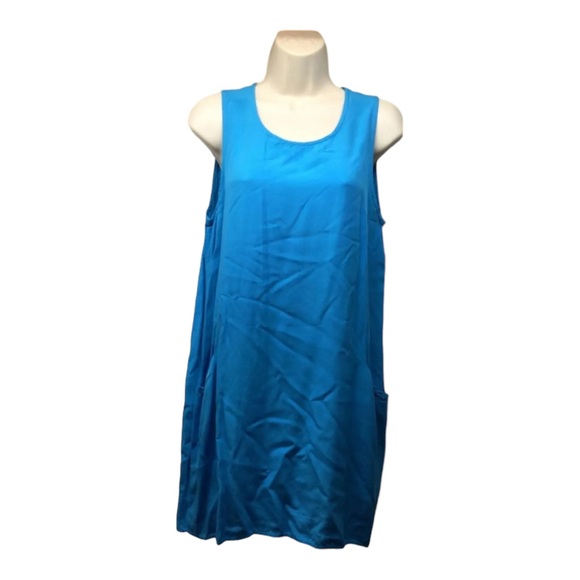 COPY - COPY - Everly Size Large Women’s Dress Blue with Pockets Comfortable - Picture 8 of 8